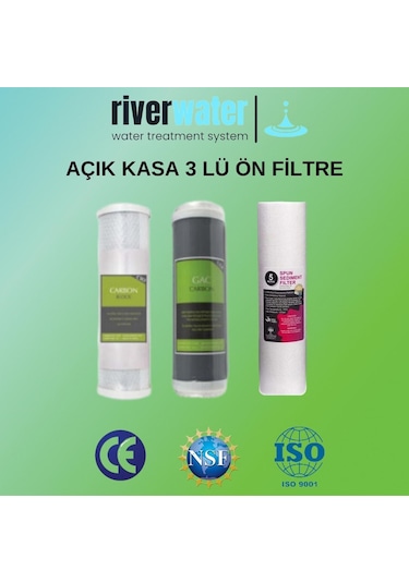 Açık Kasa Su Arıtma Cihazı 3 Lü Ön Filtre Seti