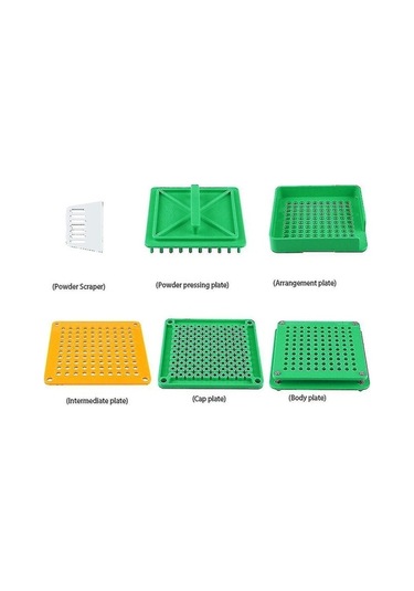 Fortunelane Kapsül Dolum Tepsisi 00 100 Delikli Kapsül Dolum Cihazı Kazıyıcı Farklı Kapsül Dolum Aparatı Diğer