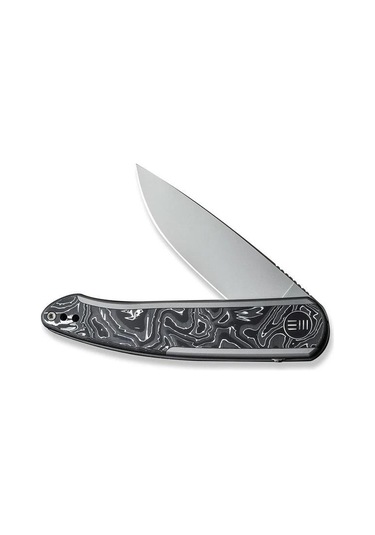 We Knife Smooth Sentinel Cf Titanium Aluminum Foil Kamp Çakı Gri - Siyah