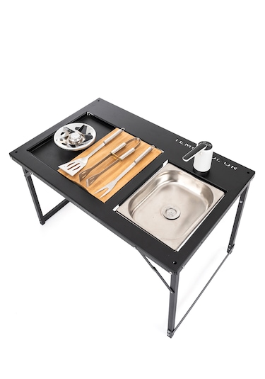 Temoutdoor Smart Table M Akıllı Kamp Masası Siyah