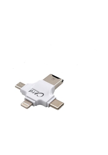 Mobitell Apple Uyumlu iPhone Micro Usb Type-C Tf Kart Okuyucu Reader