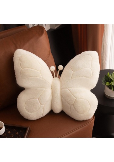 Suntek Kelebek Şeklinde Yastık Hediyesi Rahat Sevimli Yatak Beyaz