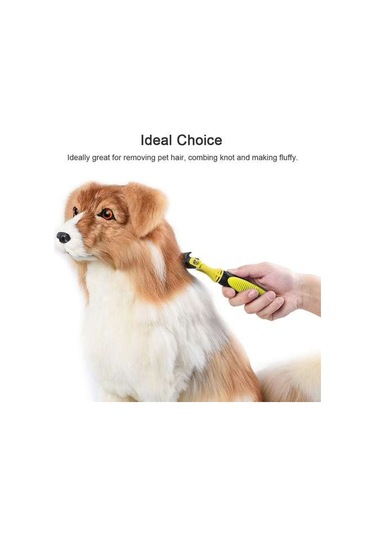 Profesyonel Köpek Fırçası Dematting Nazikçe Verimli Güvenli Pet Tarak Rake Kaldırır Altceç Knot Ahşap Saplı Köpek Köpek Tarak