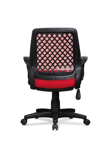 Ev Ve Ofis Çalışma Sandalyesi Bilgisayar Ve Sekreter Koltuğu Petek Model Kırmızı