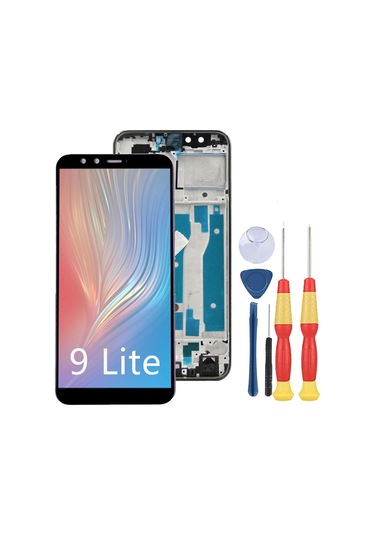 Huawei Uyumlu Honor 9 Lite Lcd Ekran Dokunmatik Renk:siyah Çıtalı