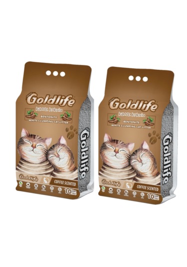 Goldlife Kahve Kokulu Ince Kedi Kumu 2x10 Lt