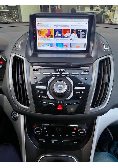 Ford C Max 2011-15 9" Uyumlu Androıd Multimedya Gerçek 2/32 Kablosuz Carplay Geri Görüş Kameralı 9"