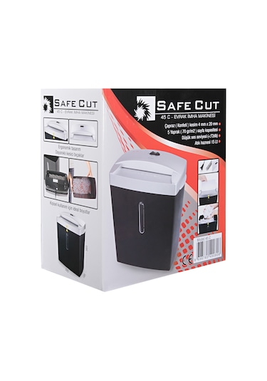 Safecut 45C Evrak İmha Makinesi - 15 Litre - 5 Yaprak - Çapraz Kesim