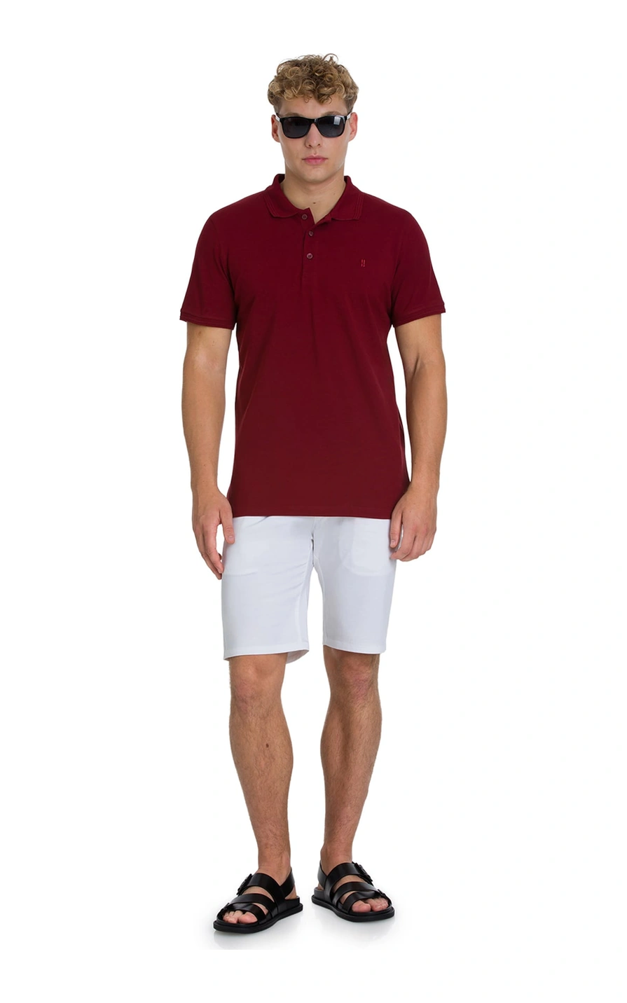 Hatemoğlu Bordo Regular Fit 100% Pamuklu Polo Yaka Tişört 35218 423595