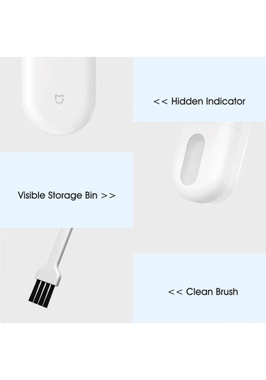 Lemestar Xiaomi Mijia Kumaş Tüylü Topak Kaldırıcı - 5 Bıçaklı Kesim, Güçlü Emme, 90 Dakika Kullanim Süresi, Çift Katmanlı Koruma Beyaz