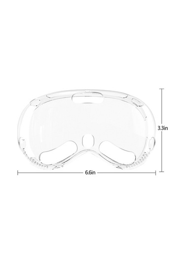 Pazly Vision Pro Kılıf İçin Cilt Dostu Tpu Kapak Koruyucu Kabuk Vr Aksesuarları - Şeffaf Siyah Şeffaf Siyah