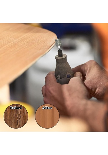 Xurunkeji 48 Adet Elmas Matkap Taşlama Ucu Uyumlu Parlatma Kitleri Cam Matkap Ucu 1/8 İnç Ahşap Cam Seramik Aksesuarları