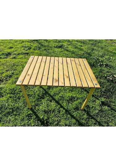 Brotherscraft Ahşap Katlanır Rulo Kamp Ve Piknik Masası 80 60 ...