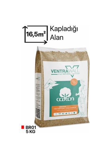 Ventrawall Kahverengi Pamuk Sıva - Canlı Sıva - Br01 - 5 Kg