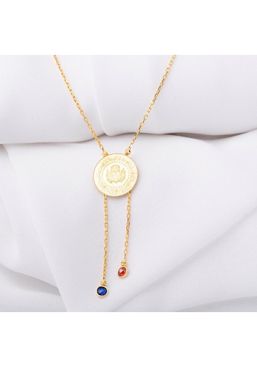 Çeyrek Altınlı 22 Ayar Püsküllü Kolye 22KNMS541