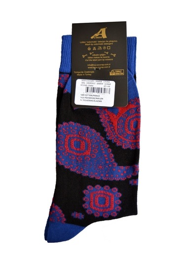 A Classe Şal Desenli Erkek Çorap Saks