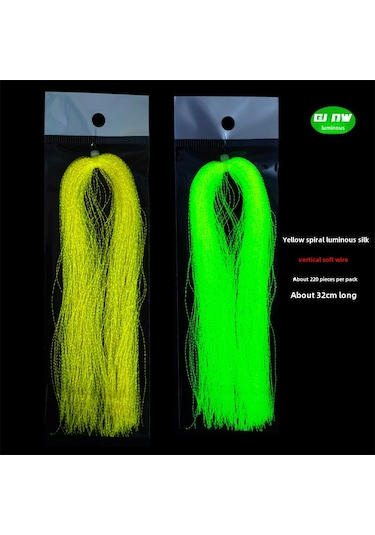 Mufunye Deniz Ve Göl Balıkçılığı İçin Işıklı Sarı Spiral Balık Derisi Zincirli İğne, Uçan Böcek Desenli Dayanıklı Olta Takımı