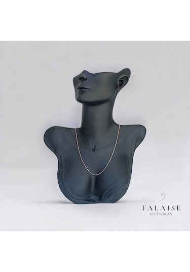 Parlak Zincir Kolye - 55cm Altın