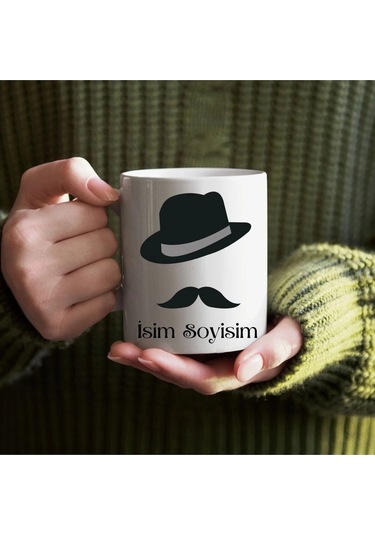 Kişiye Özel Erkek İçin İsim Yazılı Bardak - İsimli Bardak