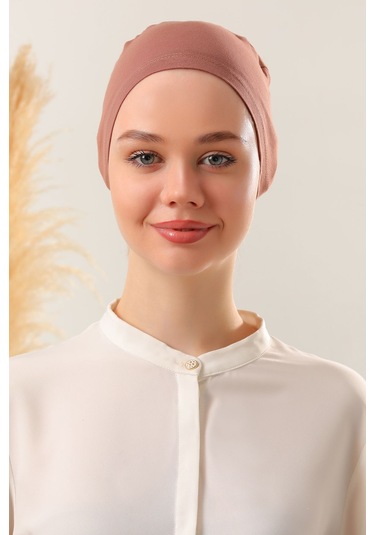 Kadın Tesettür Dikişli Set Bone Tarçın 10 Adet Bağlamalı Penye Bone Tarçın