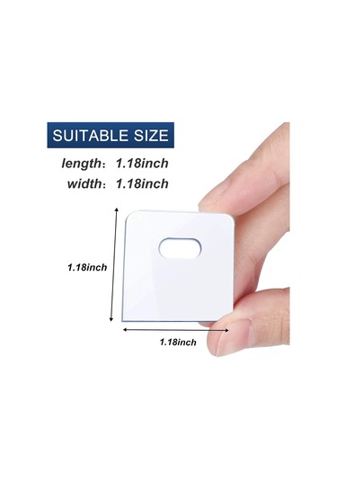 Konesam Pvc Şeffaf 3x3 Cm 30 Set 60 Adet Vertikal Jaluzi Tamir Patchleri - Kolay Kurulum, Dayanıklı Materyal Şeffaf