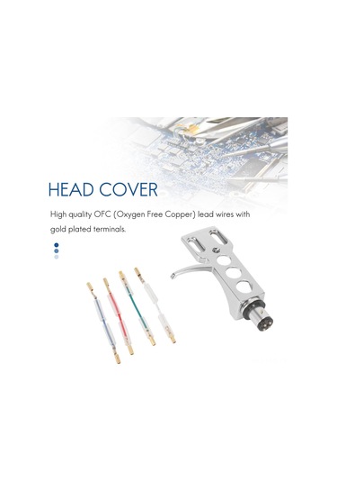 Hfambition Alüminyum 4-pin Ofc Kablolu Universal Lp Platineri İçin Direk Aktarım Ton Kafa Tutucusu