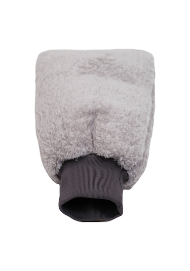 Welsoft Astarlı Araç Temizleme Mikrofiber Araba Cila Eldiveni Gri