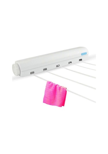 Ganzhoushop Elbise Askısı Duvar Kurutma Rafı Monteli Katlanabilir Çamaşır Geri Çekilebilir Katlanabilirb Çok Renkli