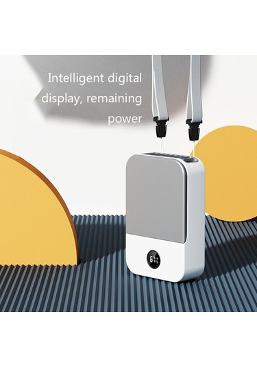 Dq205 Yaz Mini Asma Boyun Fan Usb Taşınabilir Öğrenci Sessiz Yüksek Rüzgar Bladess Fan Tibet Mavisi 5250 Mavi