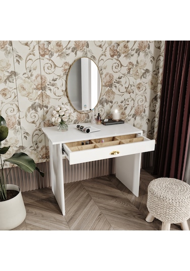 Julia Beyaz Makyaj Masası