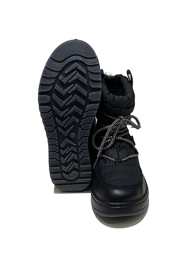 Bot Kar Kadın 6381 6j Jacalu Textile Upper And Leather-pu Sole Black Black