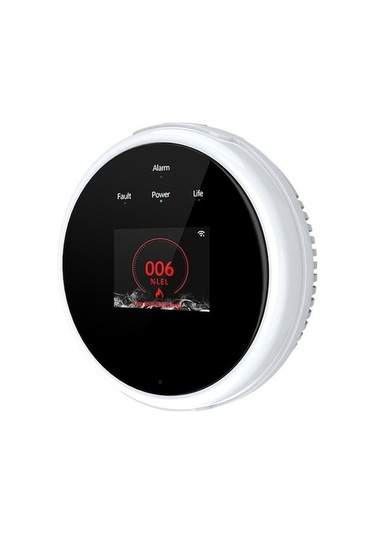 Zyzqstore Tuya Wifi Doğalgaz Sensörü Ev Akıllı Yanıcı Gaz Alarm Siyah