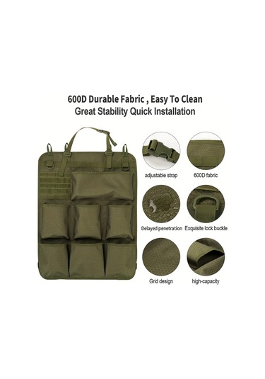 Willowhaven Siyah Molle Araç Koltuğu Düzenleyici - Katlanır Suv Kamyonet Van Bagaj