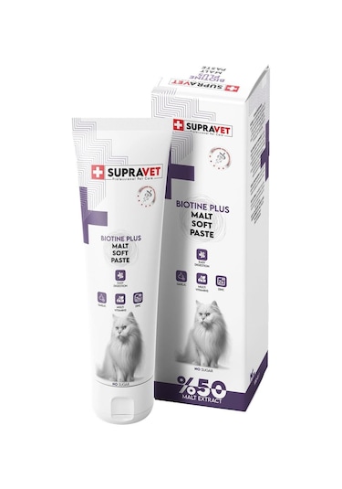 Supravet Biotine Plus Kediler İçin Tüy Sağlığı Güçlendirici Malt Paste 100 G