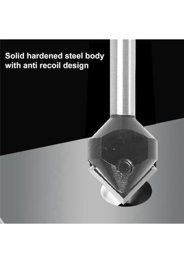 1/4 İnç Shanks Spoiler V-flute 90 Tek Flüt Ruter Matkap Ucu