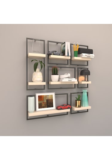 Rafkestir Milano Raf Seti - Model 4 Krem ( Parlak )