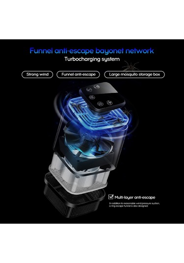 Xindoker Usb Bağlı 8 Led Siyah Evsel Mus Derici - Kimyasız, 360 Aydınlatma, 10 M² Etki Alanı, Kolay Temizleme