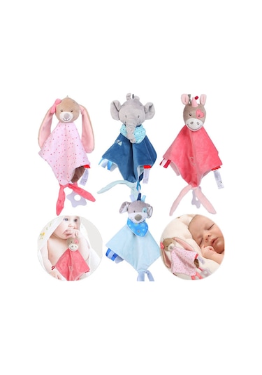 Dolıty Peluş Battaniye Diş Çıkarma Güvenlik Mavi-köpek Mavi Köpek Çok Renkli