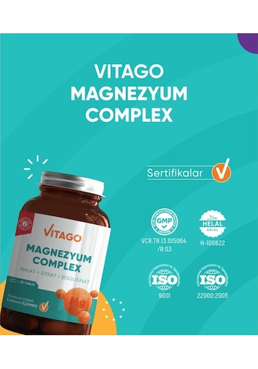 Vitago Magnezyum Complex 30 Tablet