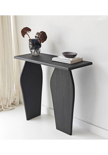 Arya Masif Ağaç Dresuar 100 Cm Siyah