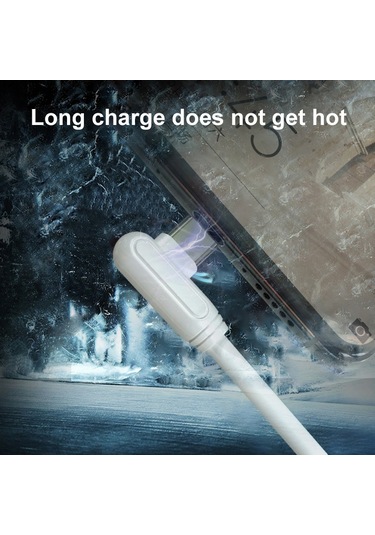 Enkay Hat-prince Enk-cb109 5a Usb To Usb-c / Type-c 90 Derece Dirsek Silikon Veri Senkronizasyon Hızlı Şarj Kablosu, Kablolu Uzunluk: 1m Beyaz
