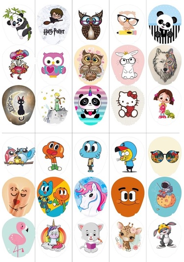 Zadem Anka Hayvan Desenli Çocuk Göz Pedi 100'lü