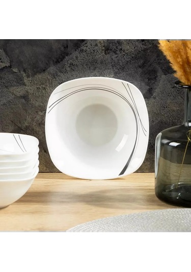 Daniks 6'lı Cam Seramik Salata Kasesi Seti 200634881 Beyaz