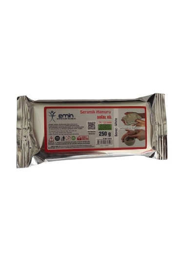 Seramik Hamuru Doğal Kil 250 Gr Beyaz Kil Hamuru 1 Adet