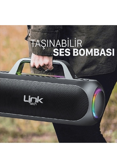 Linktech M420 Premium Extra Bass Çift Mikrofonlu Kablosuz Hoparlör
