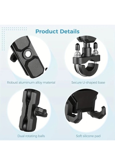 Xuweiwei Phfh Titresim Sonumleyici Motosiklet Bisiklet Scooter Telefon Tutucu 11 94 18 03cm Telefonlar Icin 2 03 3 43cm Gidon