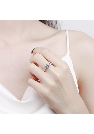 Siyah Bague Ringen 1ct/2ct Vvs D Renk Mozanit Yüzük Kadınlar Için 925 Ayar Gümüş Takı Starlight Lab Yetiştirilen Elmas Açık Yüzükler Hediye 1 Ct