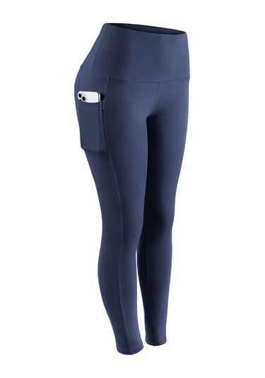 İlkbahar Ve Yaz Aylarında Yeni Yoga Pantolonları Yan Cepler Açık Mavi