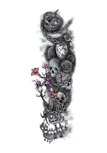 Mufunye Dev Boyutlu Geçici Dövme Sticker: Su Geçirmez, Alerjik Değil, Uzun Süre Kalıcı, 40 Farklı Desen Seçeneği.