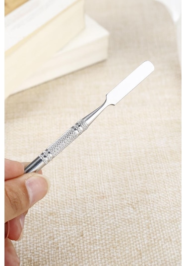 2 Parça Aynalı Çelik Makyaj Fondöten Krem Karıştırma Spatula Palet Set Cin906